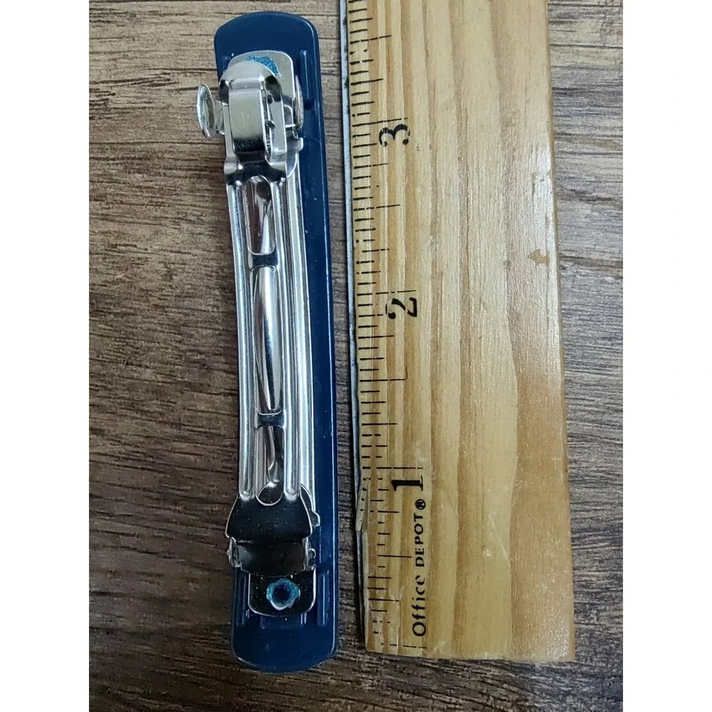 Stay Tight French Barrette Blue Beige Acrylic 3.5